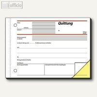 Formular Quittung einfaches Satzbild DIN A6 quer 2x40 Blatt