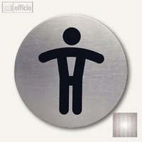 Edelstahl-Piktogramm WC-Herren