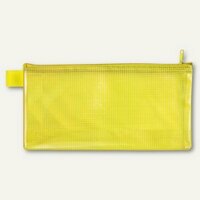 Reißverschlusstasche DIN lang 235 x 125 mm wasserabw. 260my EVA/PVC frei gelb 10 St.