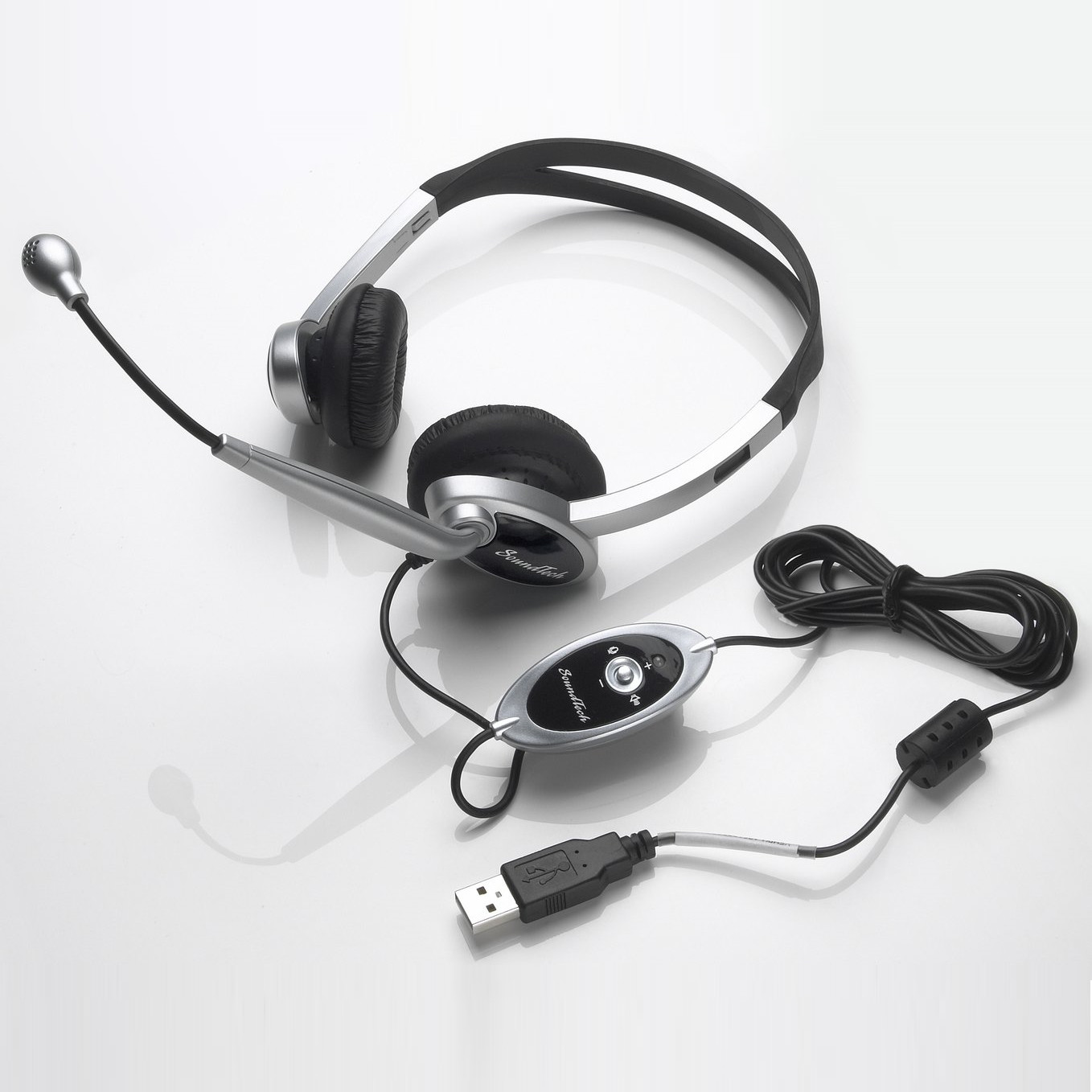 WMC Headset mit Lautstärkeregelung, USB-Anschluss