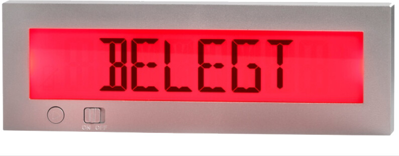 LED Hinweis Signal-Schild FREI / BELEGT graviert mit indirekter