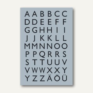 Herma Buchstaben, 13 x 12 mm, A-Z, Silberfolie, 4133