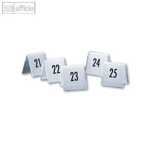 SIGEL Piktogramm-Aufsteller, 60x60mm, Zahlen 21 - 25, Acryl, 5St. PA228, PA  228, - Büromaterial bei officio.de