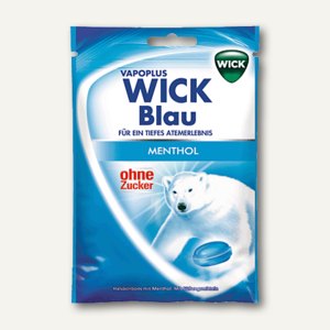 Wick Blau Bonbons, ohne Zucker, 5013965802522