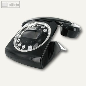 Grundig Telefon SIXTY-DECT RETRO Look, Anrufbeantworter, schwarz,  253391880, - Büroartikel bei officio.de