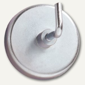 MAUL Magnet-Haken, Ø 47 mm, Haftkraft 12 kg, silber, 5 Stück, 6159095, -  Bürobedarf bei officio.de