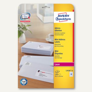 Avery Zweckform Adress-Etiketten "Absender-Etikett" 45.7 x 21.2 mm, L7636-25