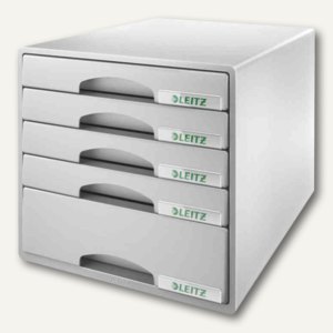 LEITZ Schubladenbox Plus mit 5 Schüben, DIN A4 Maxi, 8211-00-85