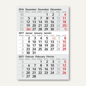 officio Kalendarium für 3-Monats-Tischaufsteller Edelstahl, 95 x 138 mm
