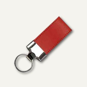 Alassio Schlüsselanhänger, Leder, inkl. Schlüsselring, 35 x 110 mm, rot,  43209, - Büroartikel bei officio.de