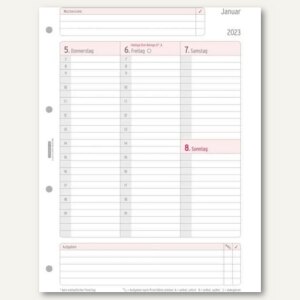 Chronoplan Zeitplaner Kalendereinlage DIN A4, Wochenplan 1 Woche/2 Seiten,  50709