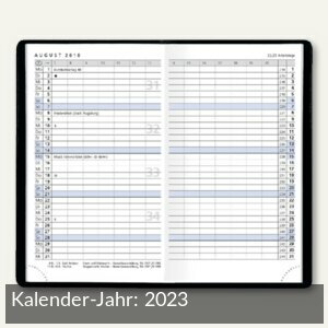 Zettler Taschenkalender, 1 Monat/2 Seiten, 9.5 x 16 cm, 520-2120