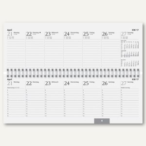 Glocken Tisch-Querkalender - 297 x 105 mm, 1 Woche/2 Seiten, 5072321