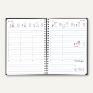 officio Wochenkalender Spiralbindung, ca. DIN A5, weiß, 102541
