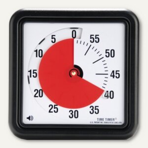 TIME TIMER Countdown-Uhr mit Signalton, 18 x 18 cm, 58504