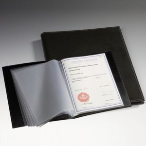 officio Urkunden-/Dokumentenmappe mit 20 Klarsichttaschen, schwarz, 314763