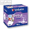Verbatim DVD+R Printable, 4,7 GB, 16x, im Jewel Case, 10 Stück, 43508