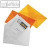 Briefumschlag für Visitenkarten, 62 x 98 mm, nasskl., transparent-orange, 100St.