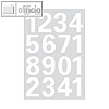 Herma Zahlen, 25 mm, 0-9, wetterfest, Folie weiß, 10x1 Blatt, 4170