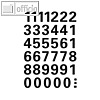 Herma Zahlen 15 mm, 0-9, wetterfest, Folie, schwarz, 10 x 1 Blatt, 4164