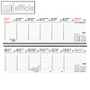 officio Querkalender - 300 x 100 mm, 1 Woche/1 Seite, 60 Seiten, Karton, 602467