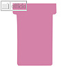 Nobo T-Karten für Stecktafeln, Größe 2, 60 x 85 mm, pink, 100 Stück, 2002008
