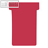 Nobo T-Karten für Stecktafeln, Größe 2, 60 x 85 mm, rot, 100 Stück, 2002003