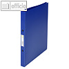 officio Ringbuch DIN A4, 2 Ringe - Ringdurchmesser: 16 mm, blau-gedeckt