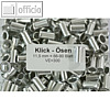 officio Klick-Ösen Nr.4, L 11.5 mm, bis ca. 90 Blatt, silber, 300 Stück,klick115