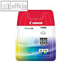 Canon Tintenpatrone CLI36, 3-farbig, Doppelpack, 1511B018