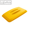Durable Abfalldeckel DURABIN Lid 60, mit Griffmulde, gelb, 1800497030