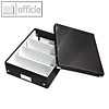 Organisationsbox Click & Store WOW, 280 x 370 x 100 mm, Karton/PP, schwarz