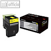 Lexmark Tonerkassette 800H4, ca. 3.000 Seiten, gelb, 80C0H40
