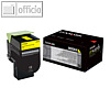 Lexmark Tonerkassette 800X4, ca. 4.000 Seiten, gelb, 80C0X40