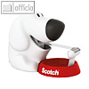 Scotch Handabroller Dog, Rollen bis (B)19 mm, Kerndurchm. 25 mm, weiß, DOG-810