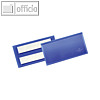 Selbstklebende Etikettentasche, 100 x 38 mm, blau/transparent, 50 Stück, 175907