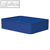 Utensilienbox ALLISON, 26 x 19.5 x 6.8 cm, Deckel, stapelbar, ABS, blau, 1110-14