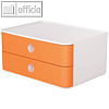 HAN Schubladenbox SMART-BOX, 2 Laden, 26 x 19.5 x 12.5 cm, ABS, orange, 1120-81