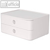 HAN Schubladenbox SMART-BOX, 2 Laden, 26 x 19.5 x 12.5 cm, ABS, weiß, 1120-12