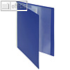 Sichtbuch mit 30 Hüllen, DIN A4, Rücken 22 mm, Rückentasche, PP, neutral, blau