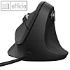 Hama | Vertikale Maus mit 6 Tasten, ergonomisch, kabelgebunden, schwarz,00182698
