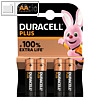 Duracell Batterien PLUS Mignon AA 1.5 V, 4er Pack, 140851