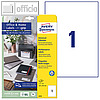 Universal-Etiketten Office&Home, permanent, 210 x 297 mm/DIN A4, 10 Stück, 6125