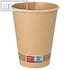 Papstar Pappbecher "Coffee to Go", 0.3 l, (Ø)9 x (H)11 cm, braun, 50 Stück,88951