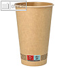 Pappbecher "Coffee to Go", 0.4 l, (Ø)9 x (H)13.9 cm, braun, 50 Stück, 88952