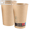 Kaffeebecher aus Kraftpapier, 0.3 Liter, (Ø)80 x (H)112 mm, braun, 50 Stück