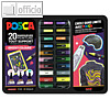 POSCA Pigmentmarker-Set "GROOVY COLOURS", 20er Metallbox, M POSCA/20 016