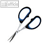 Wedo Silhouetten-Schere Soft-Cut, 10,5,cm Edelstahl gebürstet, schwarz/blau,9794